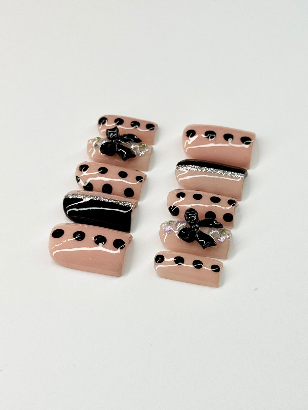 Polished Affair Polka Dots Press On Nails| Reusable Custom Nail Set