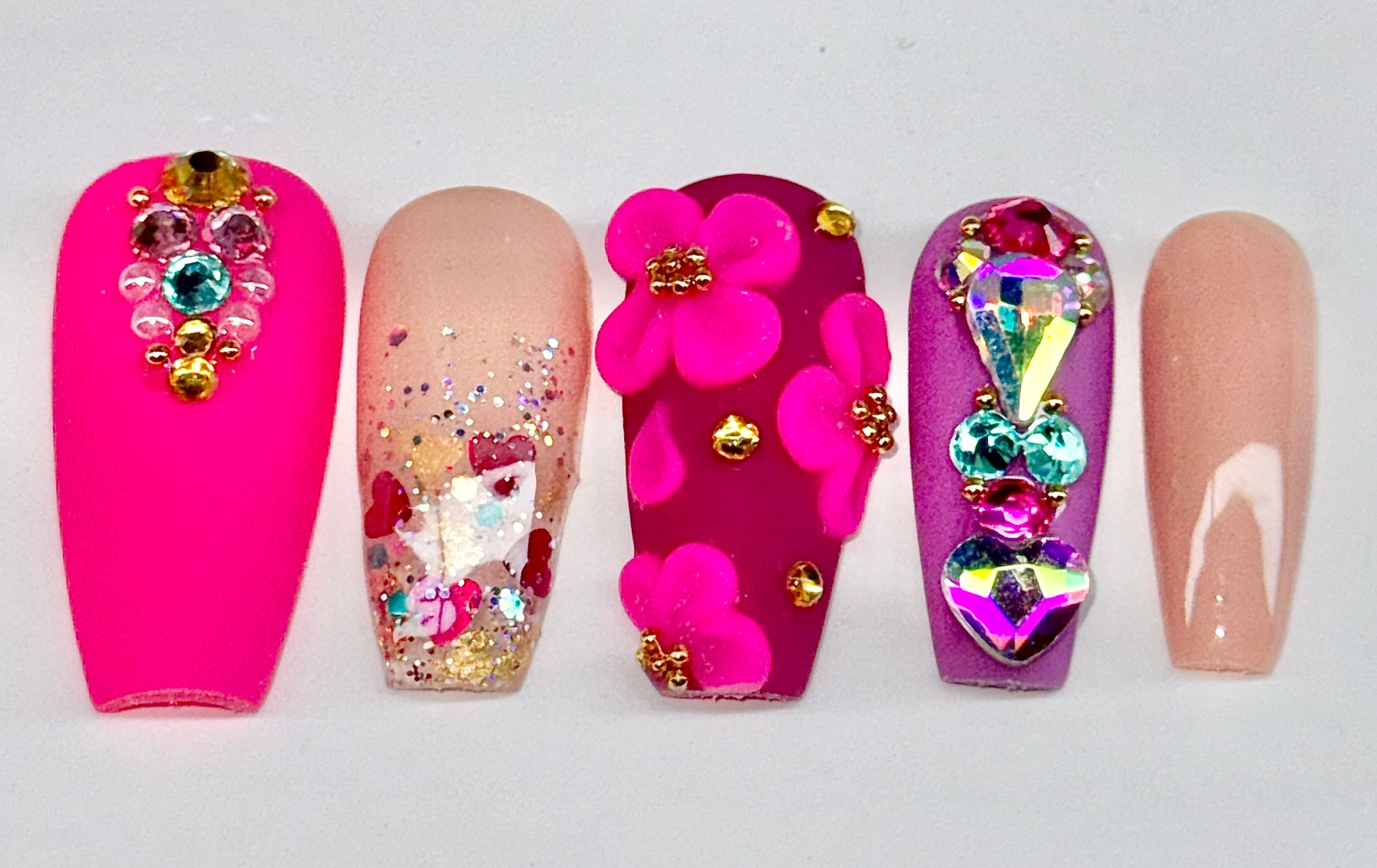 Decorative nail art with gems