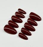 Dark Brown Solid Color Press on Nails| Reusable Custom Nails