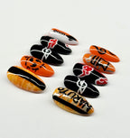 Decorative nail art designs on a white background