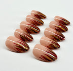 Autumn Ember French design Press On Nails|Reusable Custom Nails