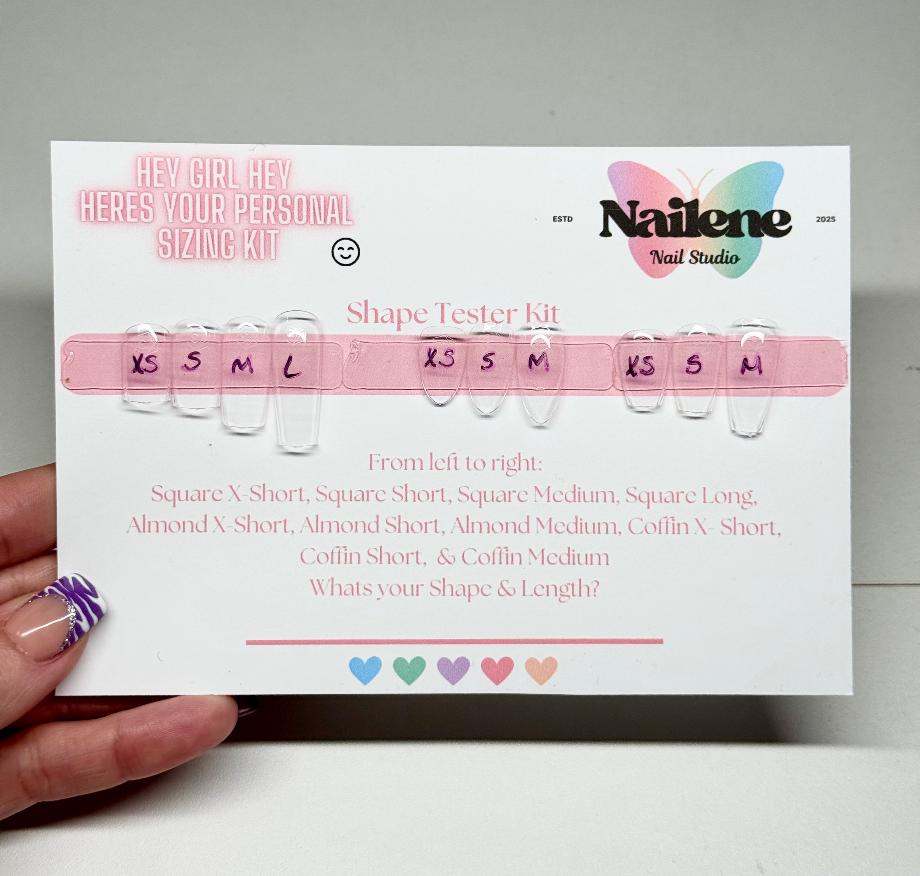 Press On Nails Shape & Length Tester Kit| Reusable Press On Nails