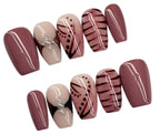 Set of nail art designs on a white background