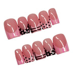 Polka Dot French Design Press On Nails| Reusable Custom Nail Sets