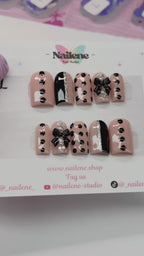 Polished Affair Polka Dots Press On Nails| Reusable Custom Nail Set