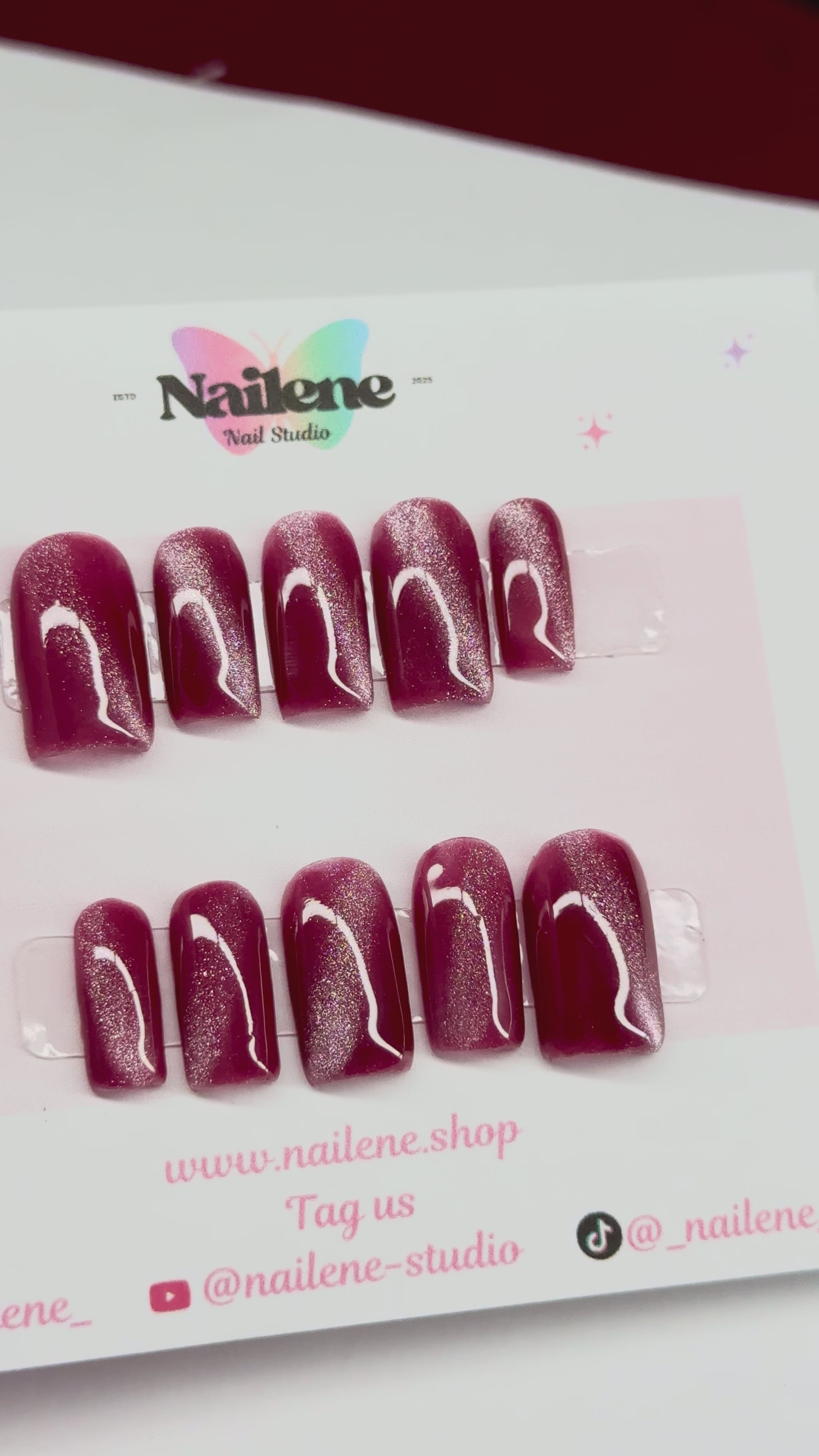 live video of cat eye nails
